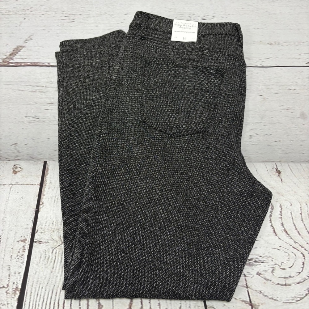 NWT Talbots Soho 5-Pocket Jegging Womens 14 High Waist Skinny Ankle Tweed Black